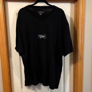Jordan Black Tee with White Logo